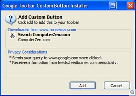 Google Toolbar Custom Button Installer