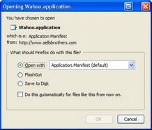 Opening Wahoo.application