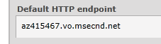 Making a new CDN endpoint I'm given a unique URL