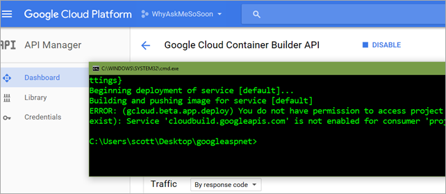 Needed to enable some Billing APIs in the Google Cloud