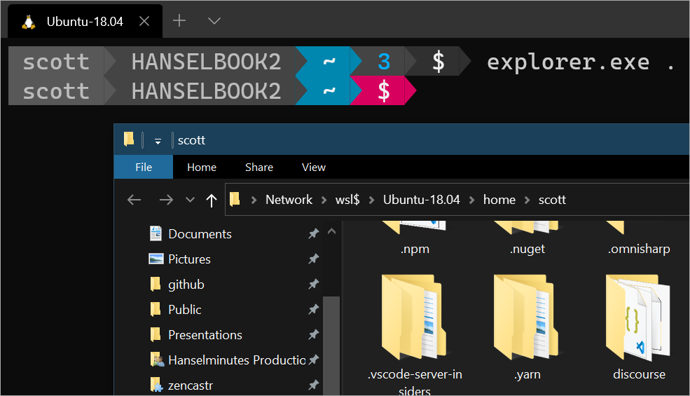 Accessing WSL files from Explorer