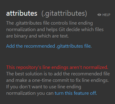 GitHub for Windows offers to normalize the repository's line endings