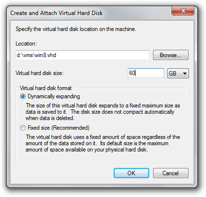 Create and Attach Virtual Hard Disk 