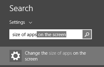 Size the apps on the screen in Windows 8.1