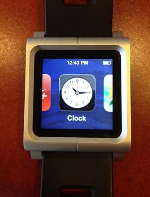 The iPod Nano is a fancier watch with a color touch screen, but no connectivity