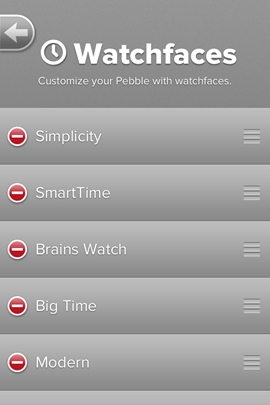 Selecting Watch faces