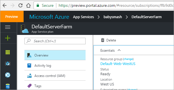 Azure Preview Portal