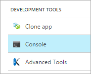 The Console option under Development Tools