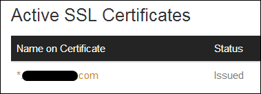 Active SSL Certs