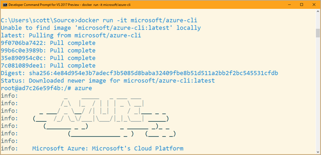 Azure CLI in a Container