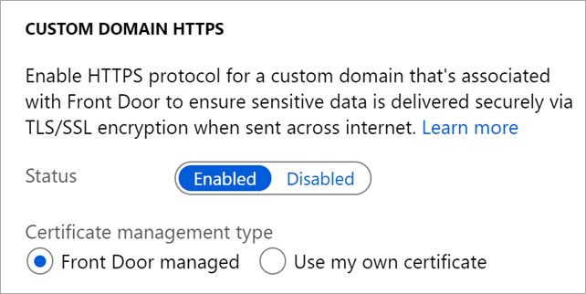 Custom Domain HTTPS