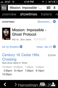 Bing iOS Application - Movies