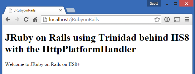 JRuby on Rails using Trinidad behind IIS8 with the HttpPlatformHandler