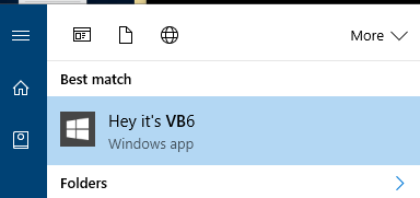 VB6 as a Windows App