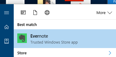 Evernote in the Windows 10 Store with Project Centennial