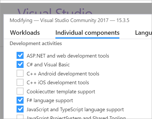Adding F# to Visual Studio Community 2017