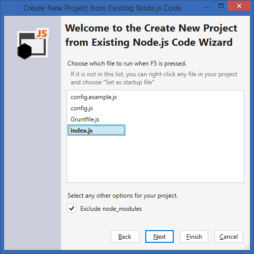 Create New Project from Existing Code