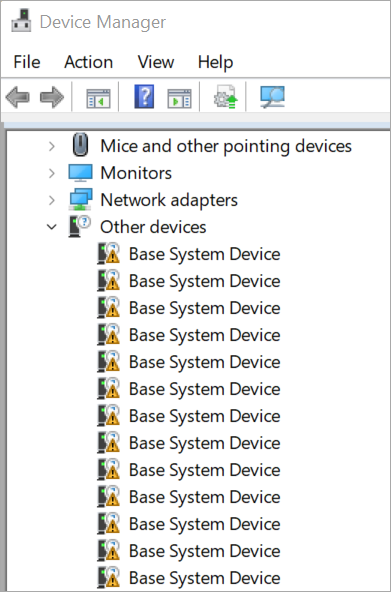 Lots of Base System Devices in Device Manager
