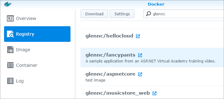 Docker on Synology - Node and ASP.NET Core Apps