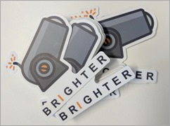 The logo for the "Brighter" Open Source project is a little cannon. Fire and Forget?