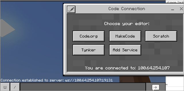 Connecting Minecraft to MakeCode