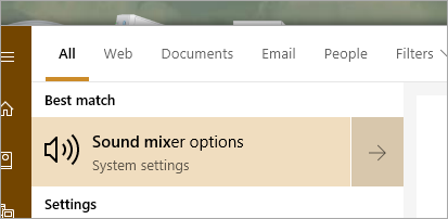 Sound mixer options