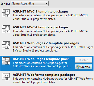 ASP.NET Templates are extensions now