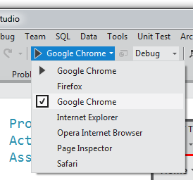 Browser Switcher built into the toolbar