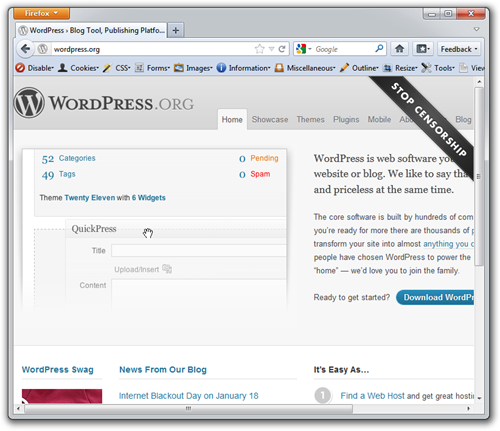 WordPress No JS