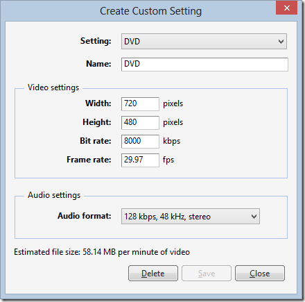 Creating a Custom DVD Setting in Windows Live Movie Maker