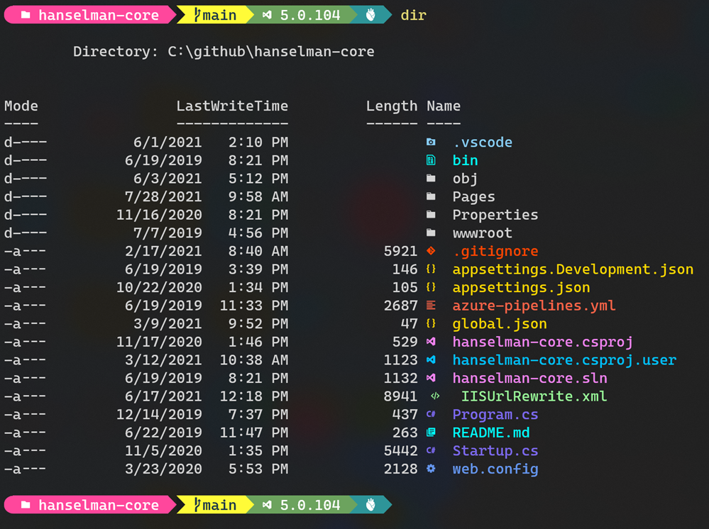 A pretty prompt in Terminal with Oh My Posh and a lot of Colors