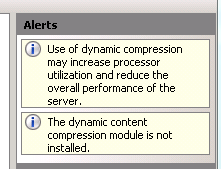 Compression Alert in IIS Manager