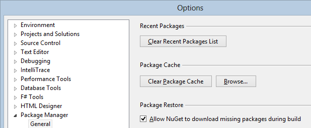 Be sure to click "Allow NuGet to download missing packages during build"
