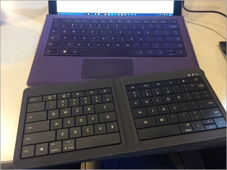 Microsoft Universal Foldable Keyboard - Compared to Surface 