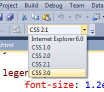 CSS3 in the dropdown