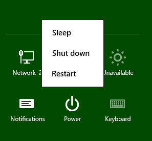 Shutdown your Windows 8 Machine