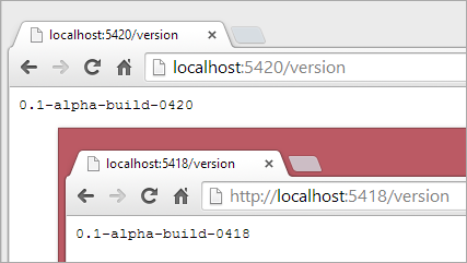 Two URLs two .NET Frameworks