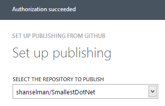 Setup Publishing and Select the Repository to Publish