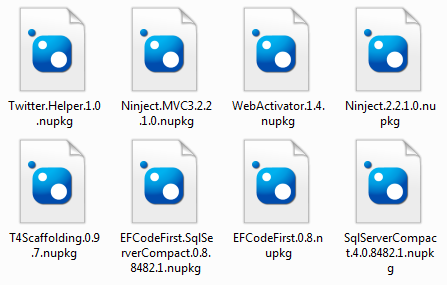 A lot of NuPkg files with pretty icons
