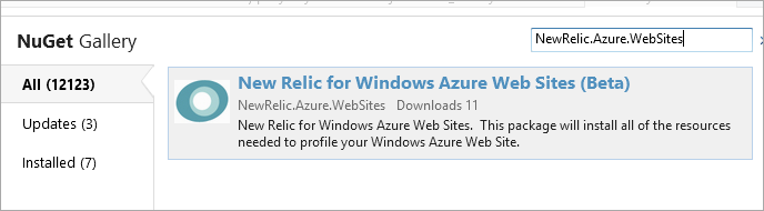New Relic NuGet Package