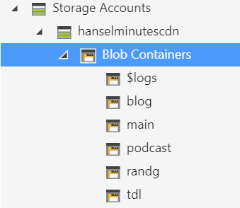 Azure Storage Accounts for my blog