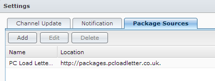 Adding a custom package source