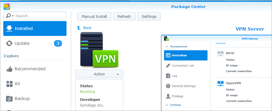 Adding VPN Server on Synology