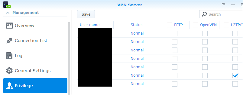 VPN Server in Synology