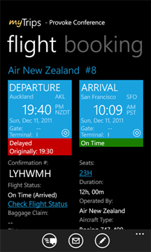 My Trips for TripIt on Windows Phone 7