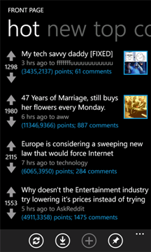 Reddit for Windows Phone