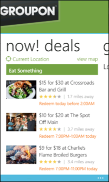 Groupon for Windows Phone