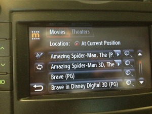 Entune showing movies near me