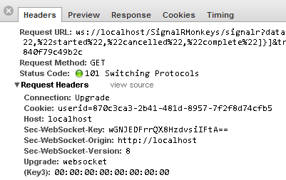 Switching protocols from HTTP to WebSockets