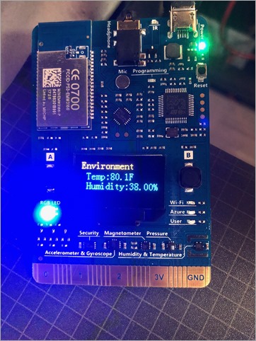 Temp and Humidity on the Azure IoT DevKit